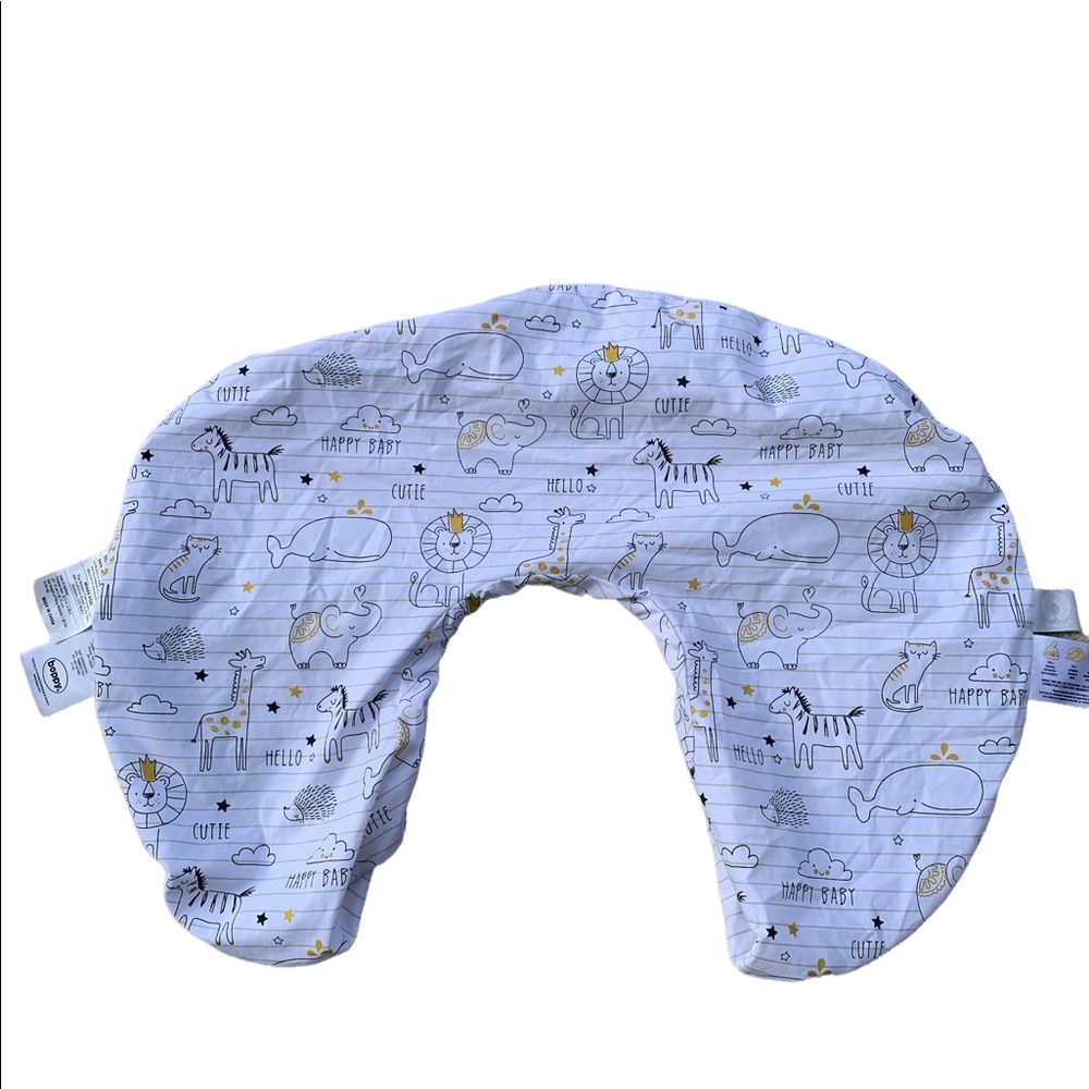 Boppy Pillow Cover Baby Animals Jungle Sea White New without Tags